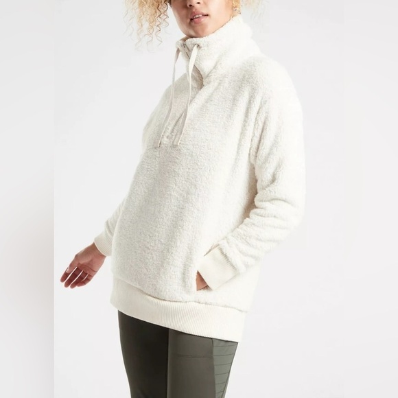 Athleta Talus‎ Sherpa Half Zip Natural Size XS - Picture 3 of 8